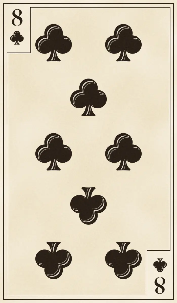 Eight of Clubs playing card