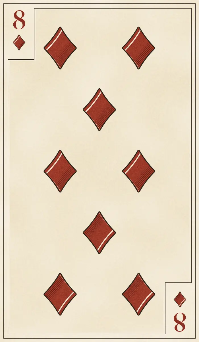 Eight of Diamonds playing card