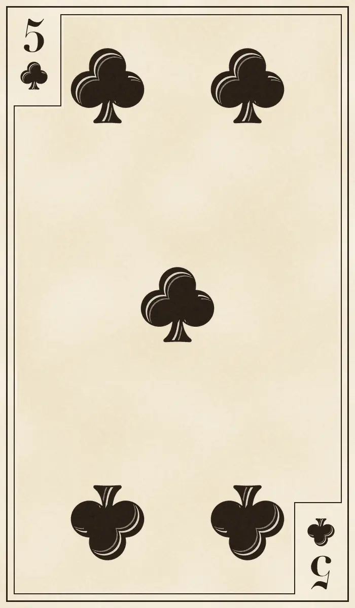 Five of Clubs playing card