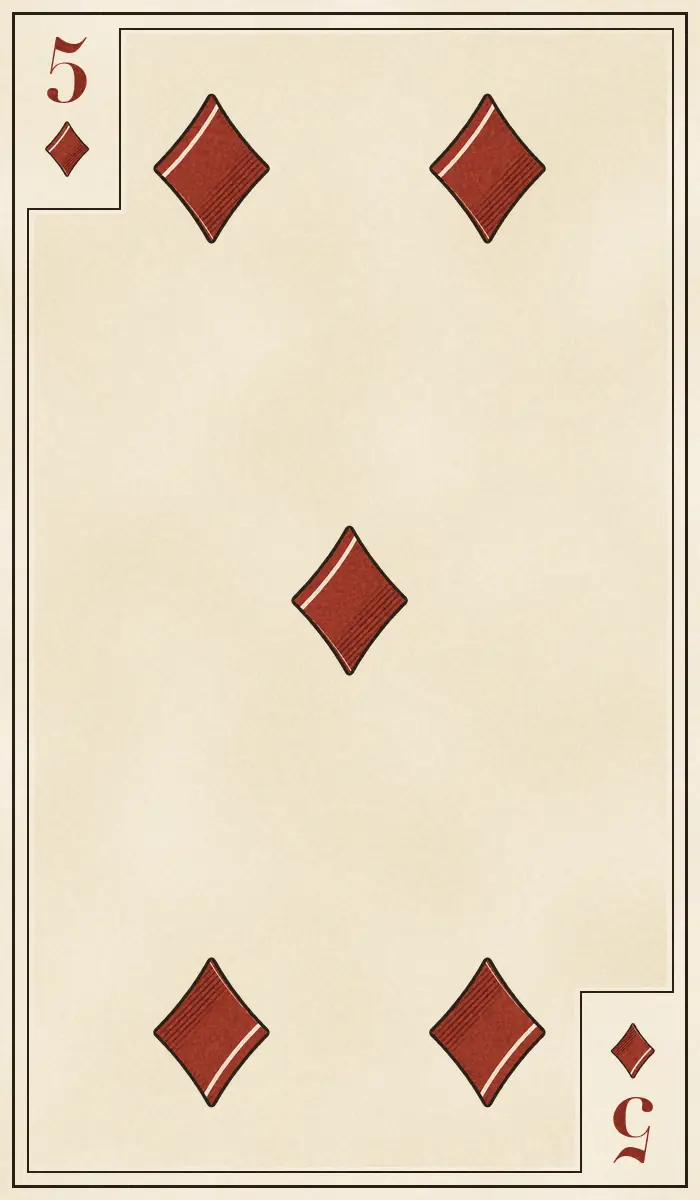 Five of Diamonds playing card