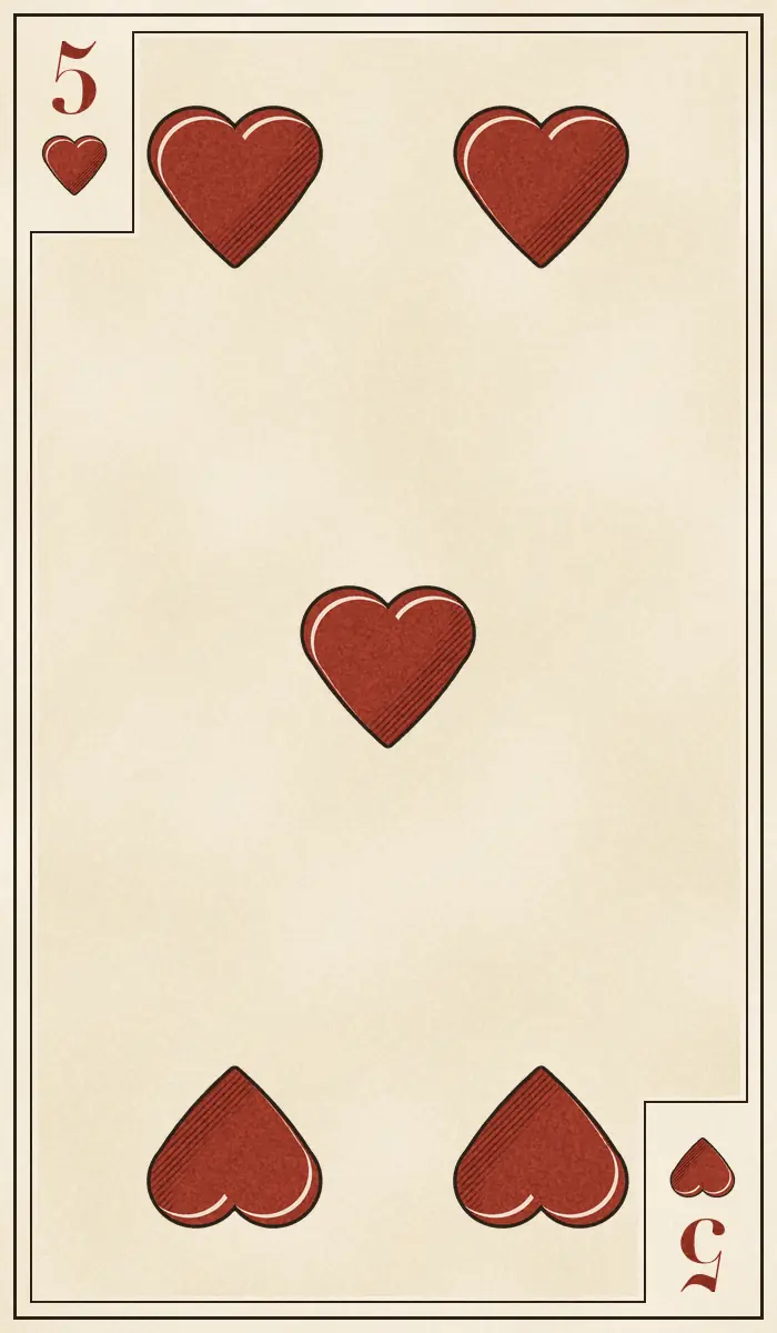Five of Hearts playing card