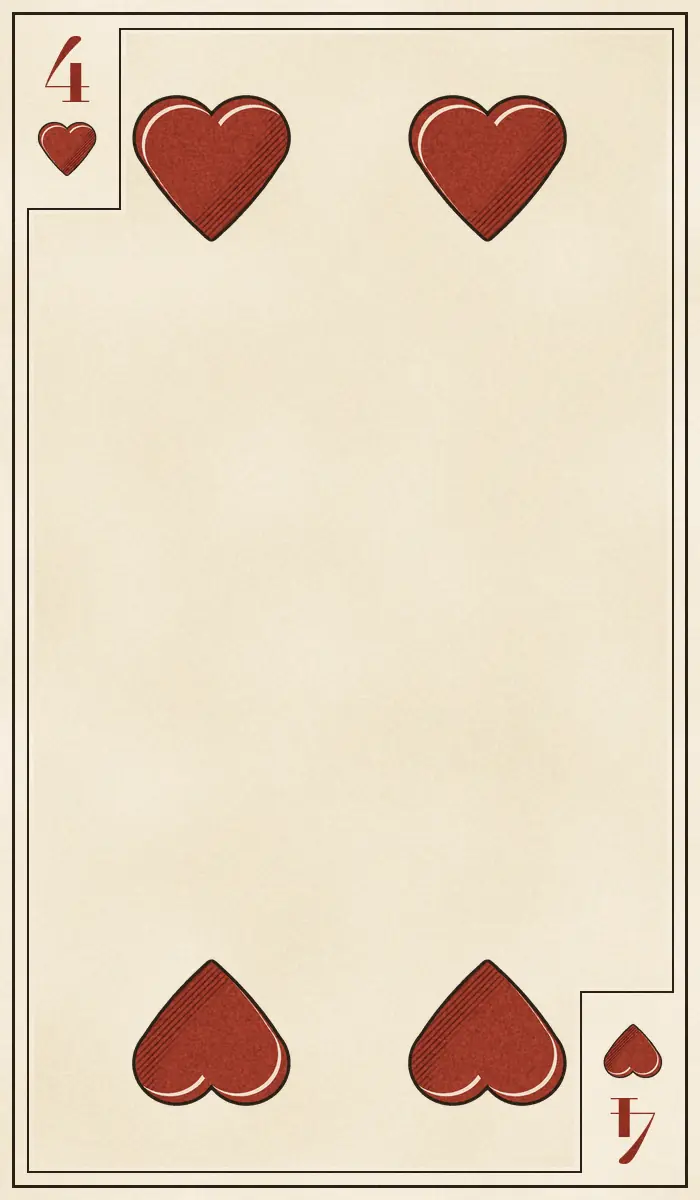 Four of Hearts playing card