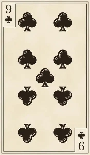Nine of Clubs playing card