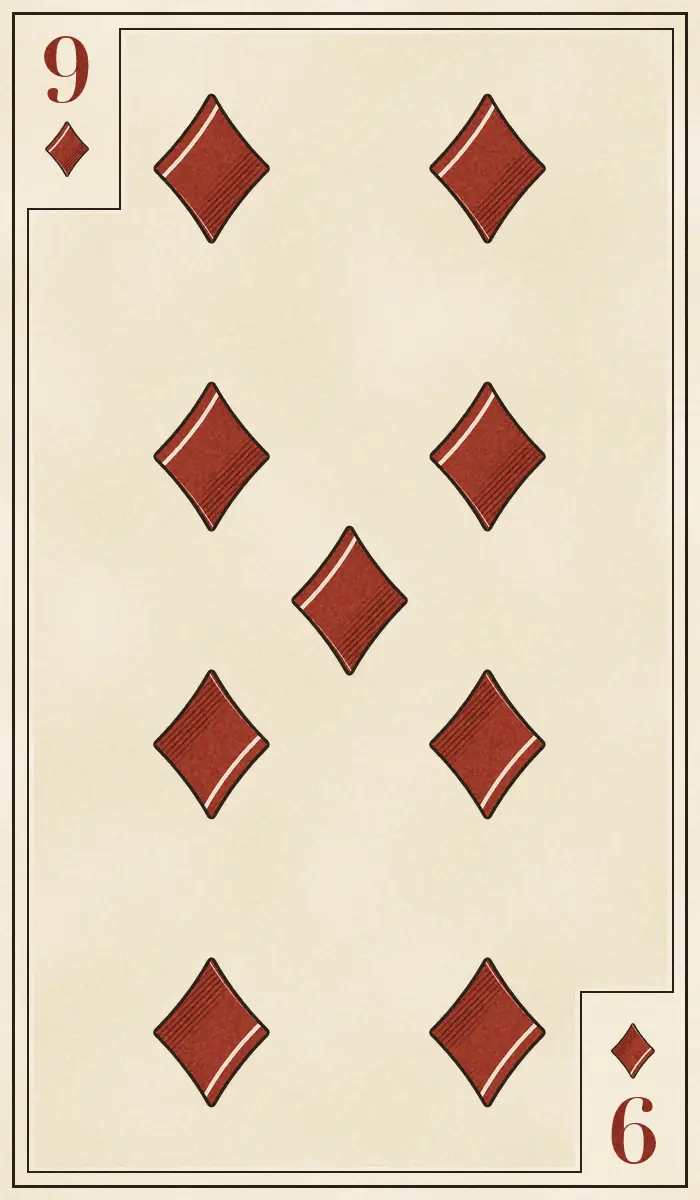 Nine of Diamonds playing card