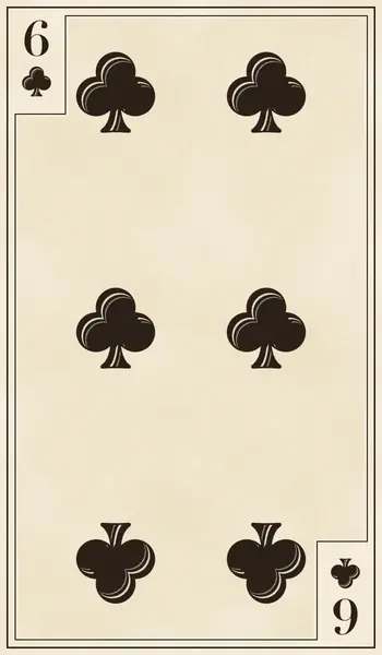 Six of Clubs playing card