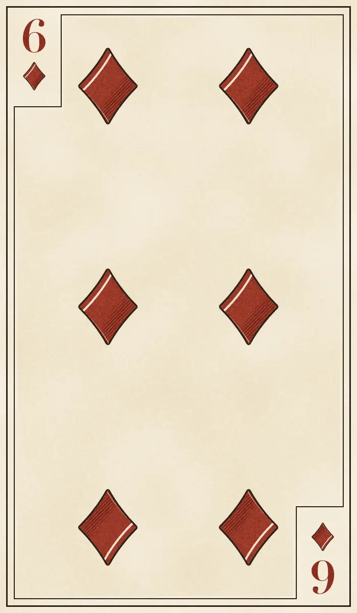 Six of Diamonds playing card