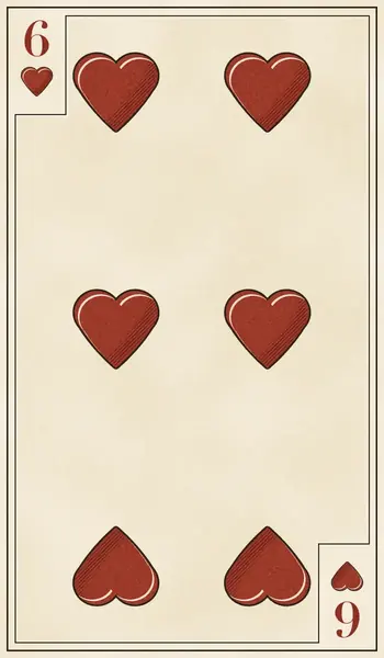 Six of Hearts playing card