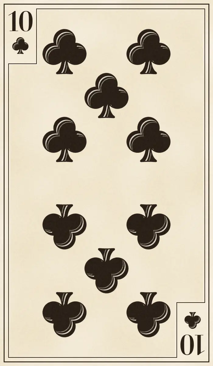 Ten of Clubs playing card