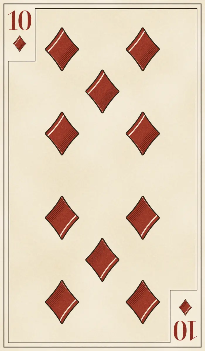 Ten of Diamonds playing card
