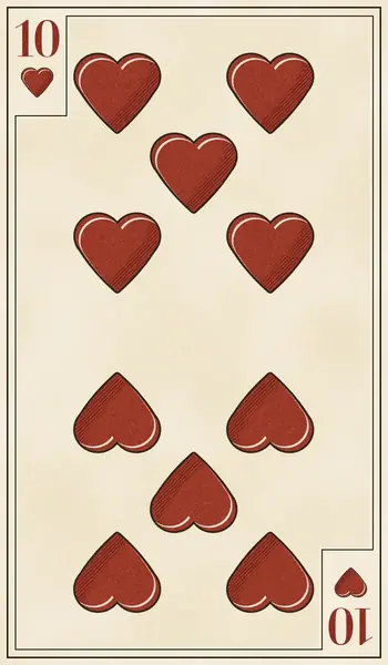 Ten of Hearts playing card