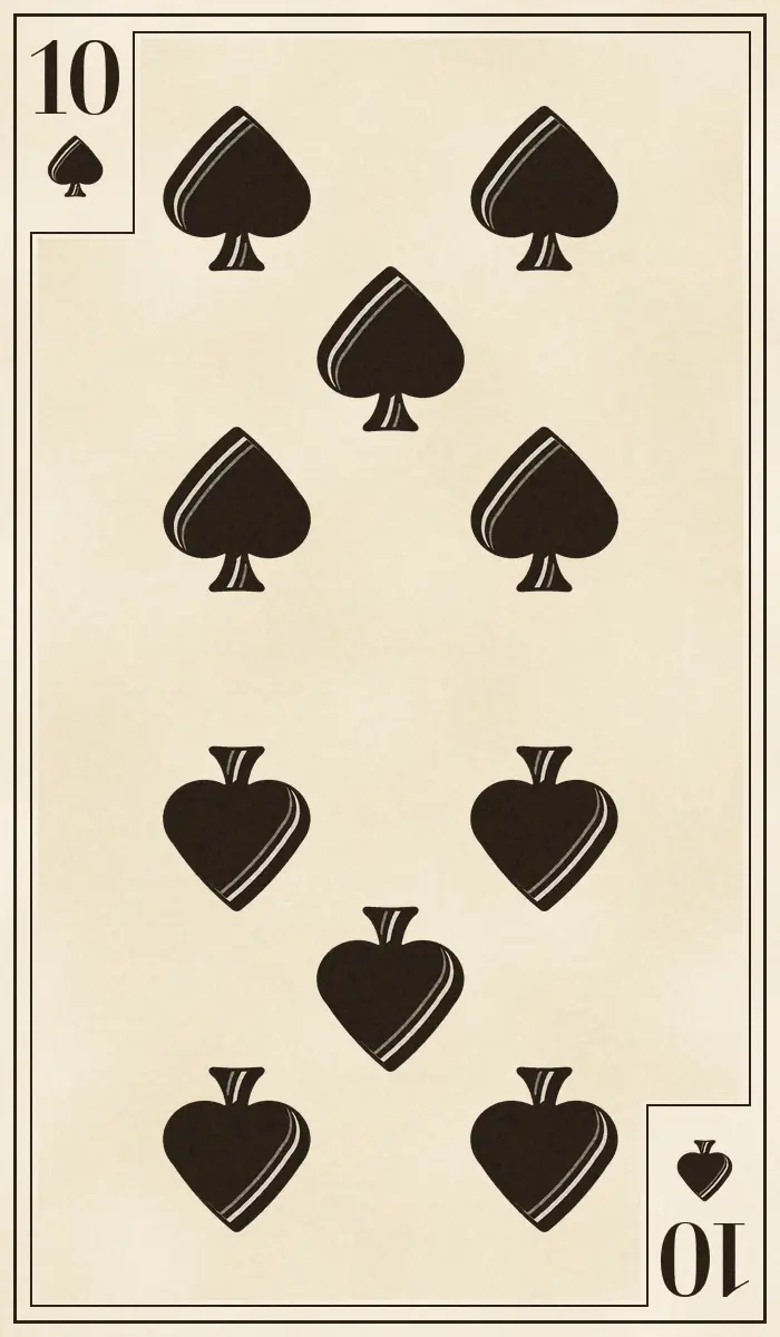 Ten of Spades playing card