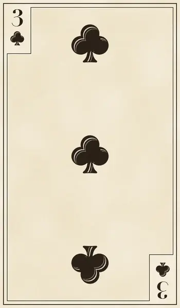 Three of Clubs playing card