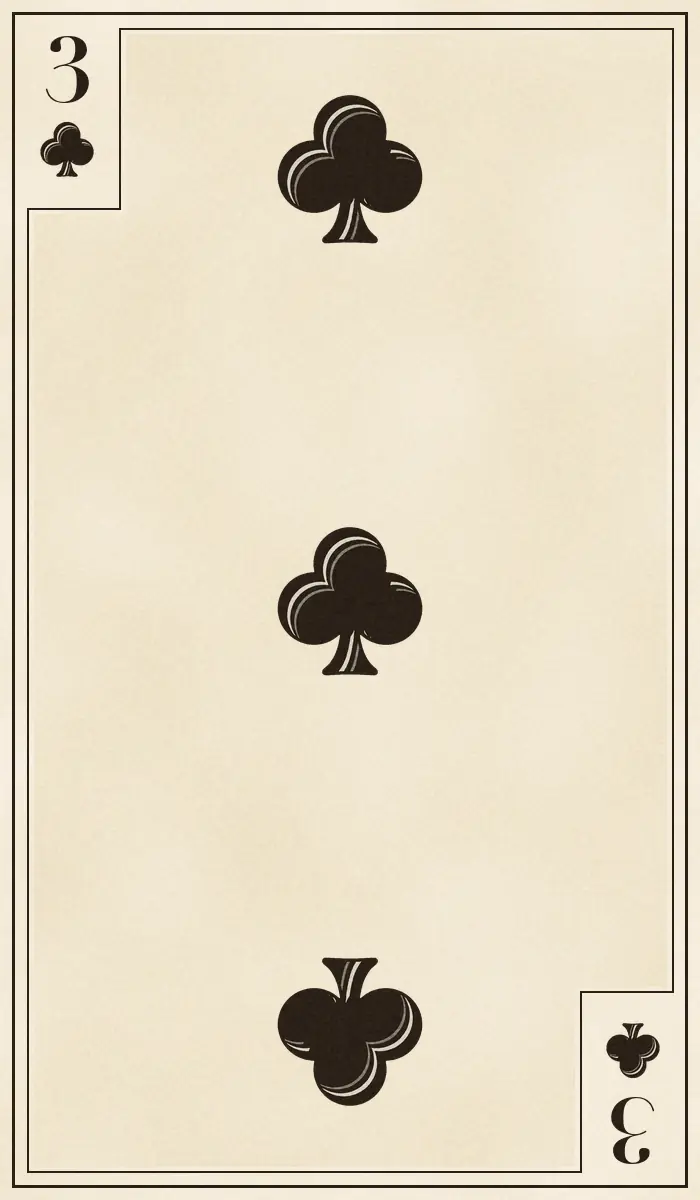 Three of Clubs playing card