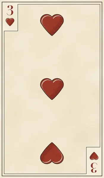 Three of Hearts playing card