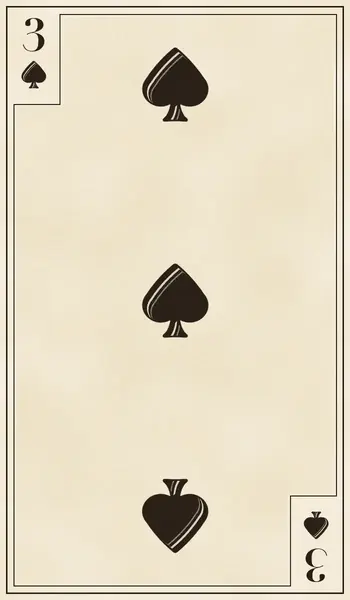 Three of Spades playing card