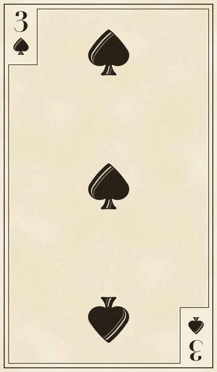 Three of Spades playing card