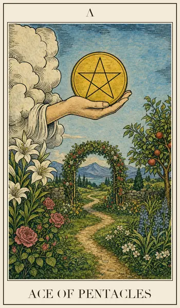 Ace of Pentacles tarot card