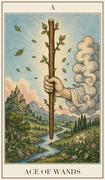 Ace of Wands tarot card