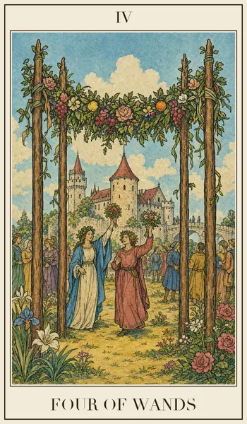 Four of Wands tarot card