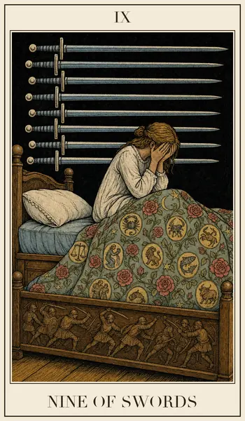 Nine of Swords tarot card