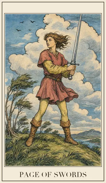 Page of Swords tarot card