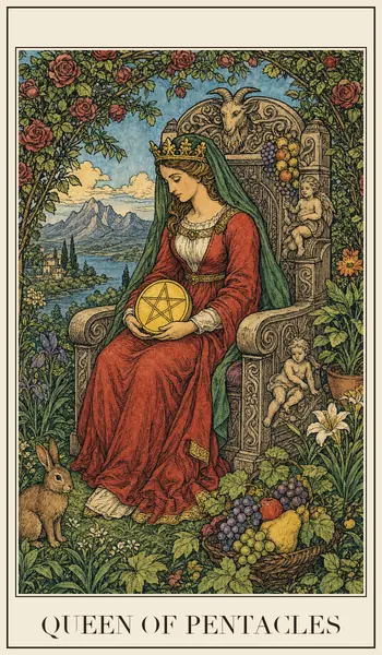 Queen of Pentacles tarot card