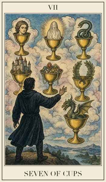 Seven of Cups tarot card