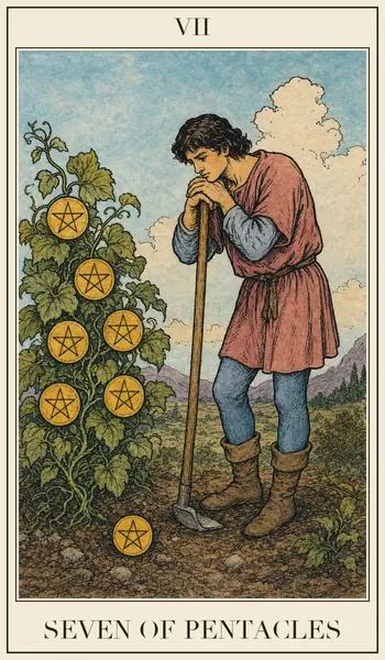 Seven of Pentacles tarot card