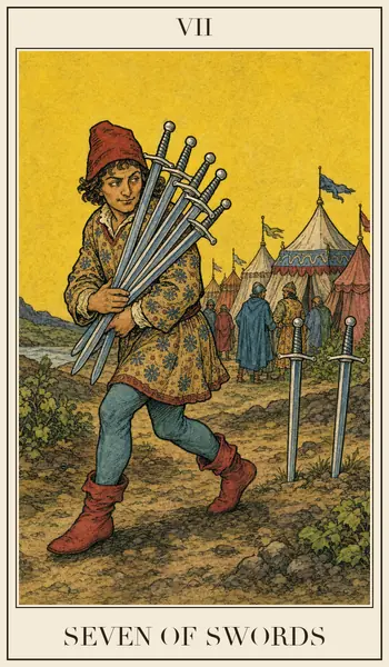 Seven of Swords tarot card