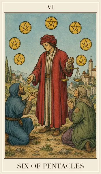 Six of Pentacles tarot card